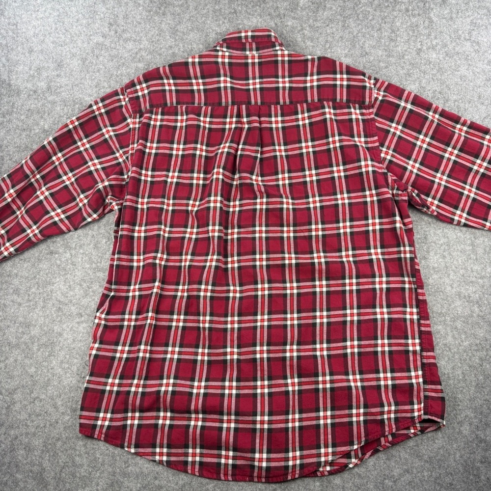 Vintage Brooks Brothers Flannel Shirt Mens M Red Plaid Button Down Long Sleeve - Picture 3 of 9